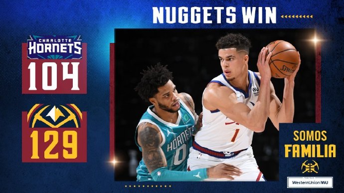 03月18日 NBA常规赛 黄蜂vs掘金 全场录像