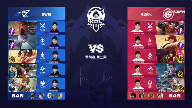03月18日 2021年KPL春季赛 季前赛 GK vs RW侠 全场录像