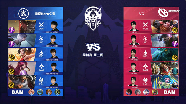 03月20日 2021年KPL春季赛 季前赛 Hero vs VG 全场录像