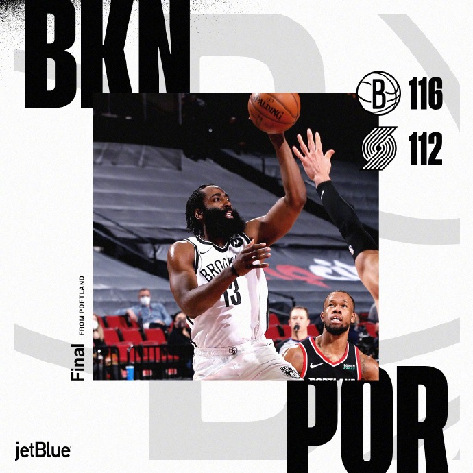 03月24日 NBA常规赛 篮网vs开拓者 全场录像