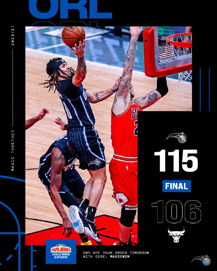 04月15日 NBA常规赛 魔术vs公牛 全场录像