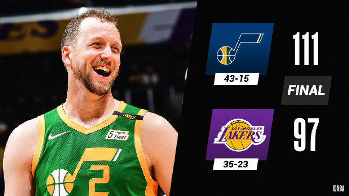 04月20日 NBA常规赛 爵士vs湖人 全场录像