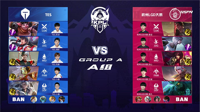 2021年KPL春季赛常规赛第3轮 TES vs LGD大鹅 全场录像