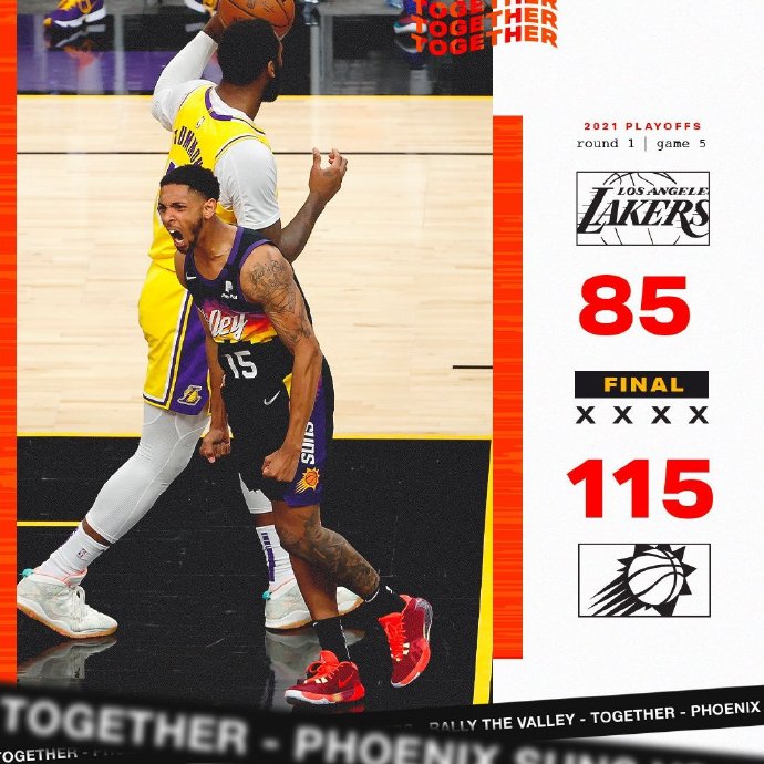 06月02日 NBA季后赛首轮G5 湖人vs太阳 全场录像