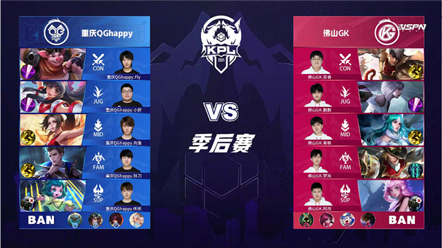 2021年KPL春季季后赛败者组第2轮 QG vs GK 全场录像
