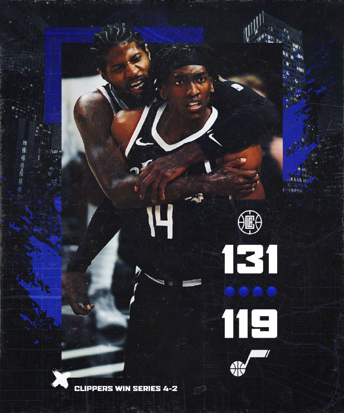 06月19日 NBA西部半决赛G6 爵士vs快船 全场录像