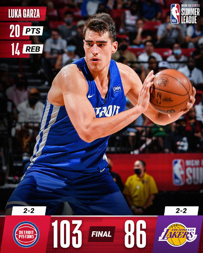08月15日 NBA夏季联赛 活塞vs湖人 全场录像