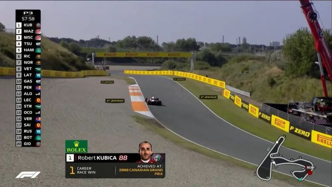 09月04日 2021F1荷兰大奖赛第三次练习赛 全场录像