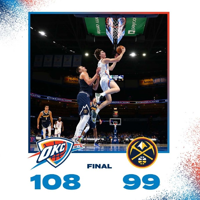 10月14日 NBA季前赛 掘金vs雷霆 全场录像