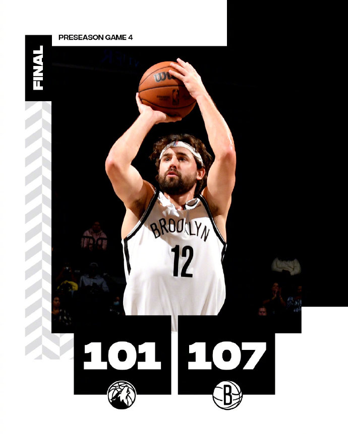 10月15日 NBA季前赛 森林狼vs篮网 全场录像
