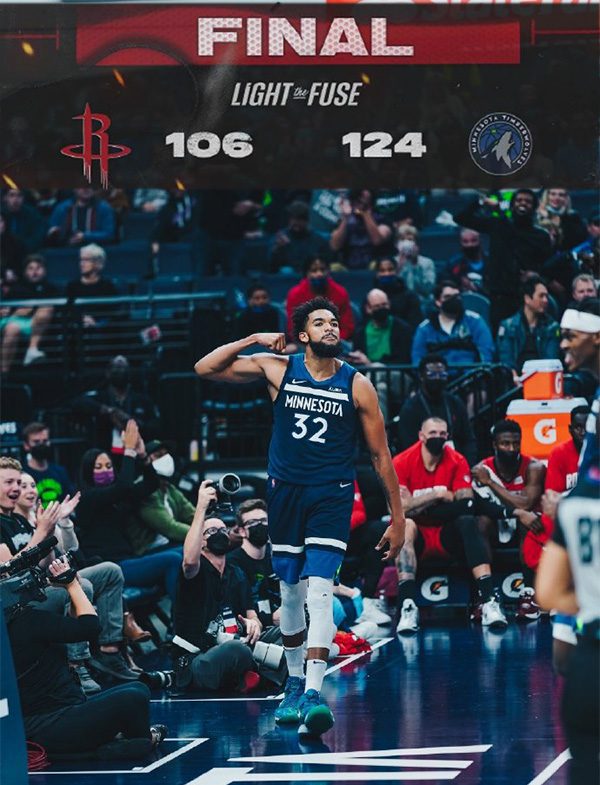 10月21日 NBA常规赛 火箭vs森林狼 全场录像