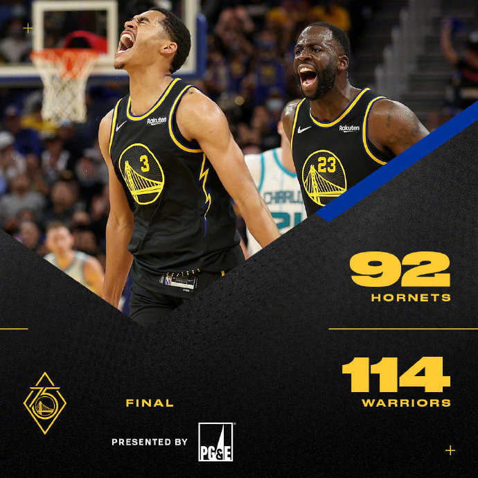 11月04日 NBA常规赛 黄蜂vs勇士 全场录像