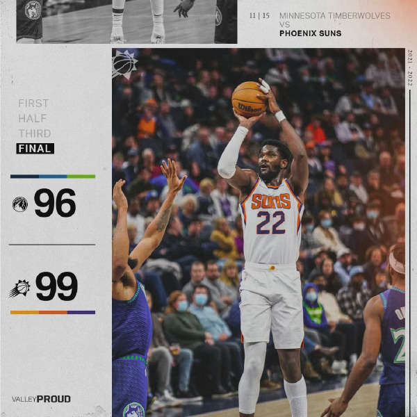 11月16日 NBA常规赛 太阳vs森林狼 全场录像