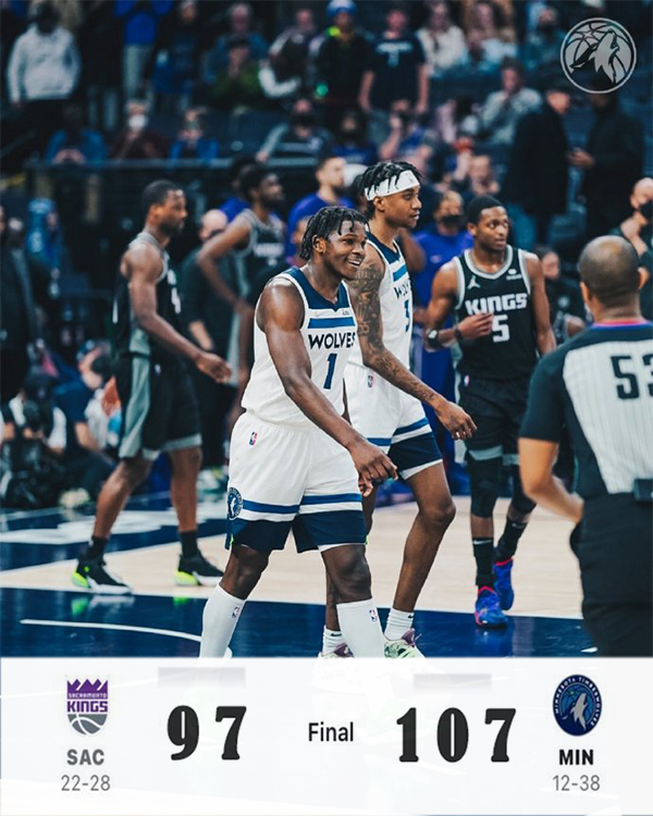 11月18日 NBA常规赛 国王vs森林狼 全场录像