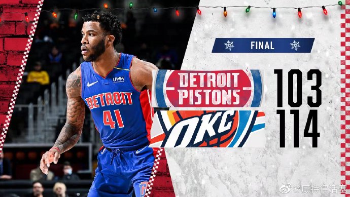12月07日 NBA常规赛 雷霆vs活塞 全场录像