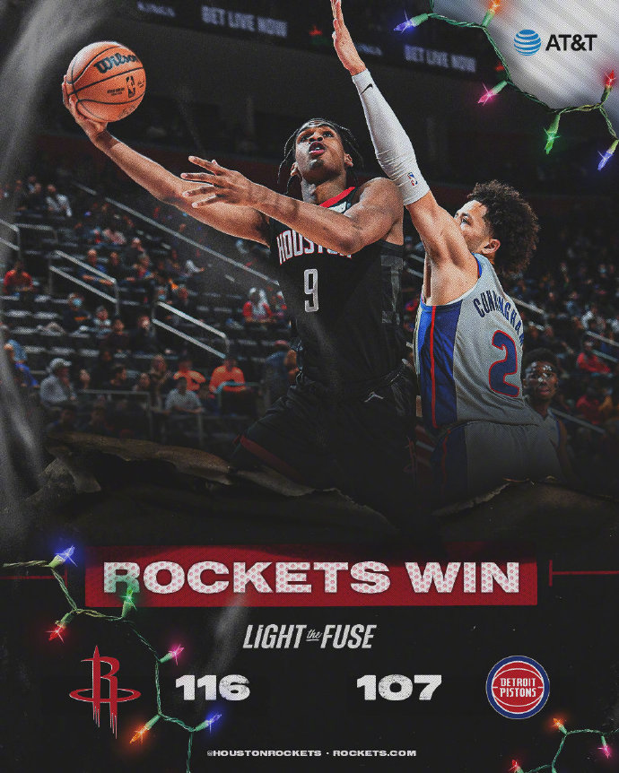 12月19日 NBA常规赛 火箭vs活塞 全场录像
