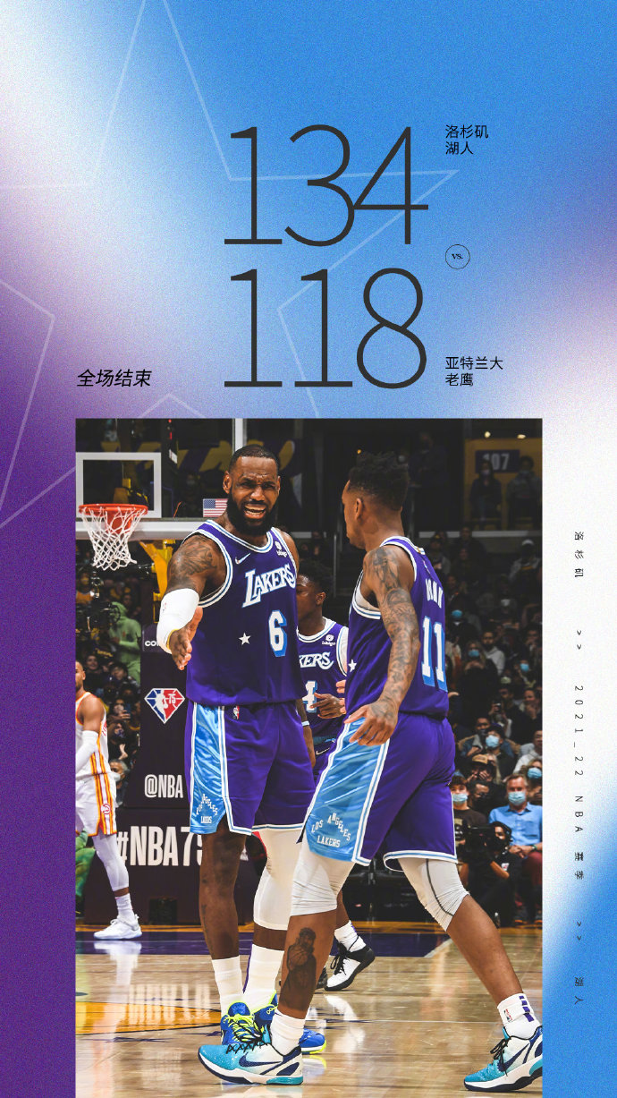 01月08日 NBA常规赛 老鹰vs湖人 全场录像