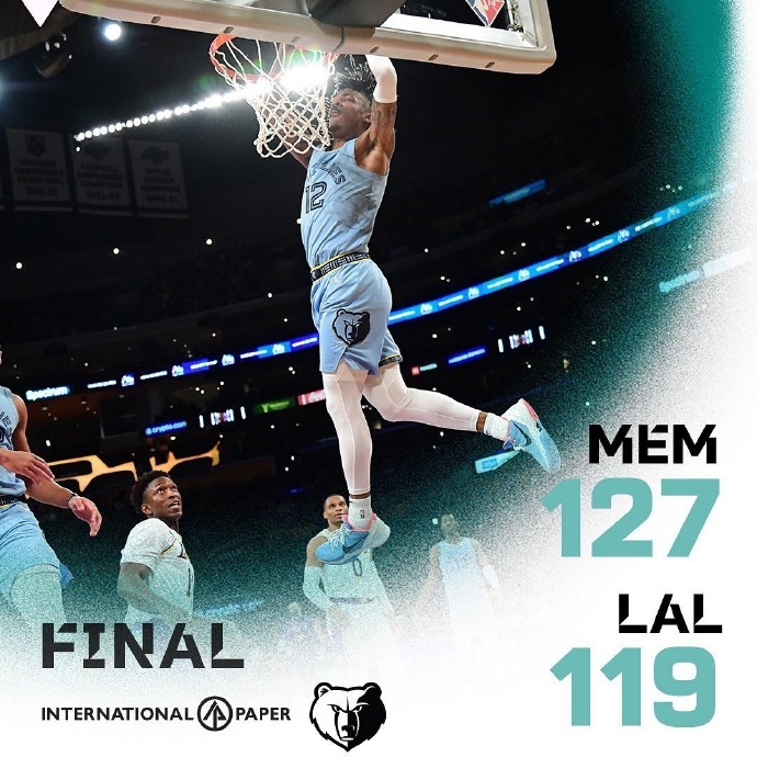 01月10日 NBA常规赛 灰熊vs湖人 全场录像