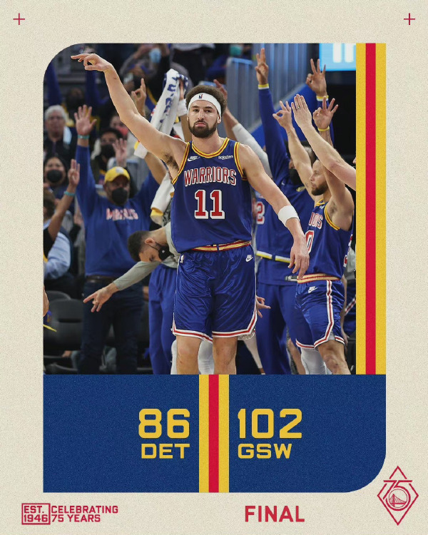 01月19日 NBA常规赛 活塞vs勇士 全场录像