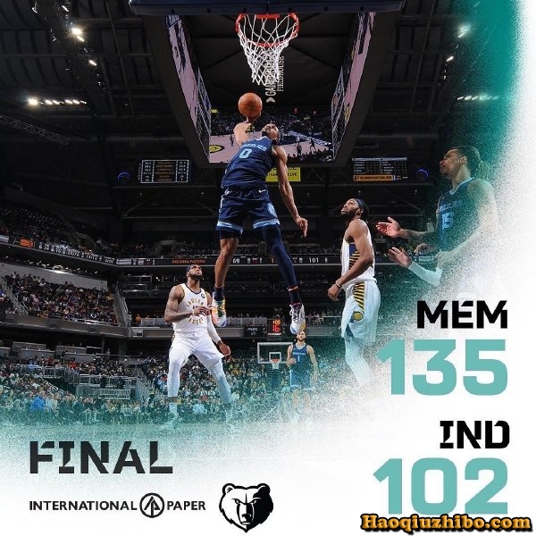 03月16日 NBA常规赛 灰熊vs步行者 全场录像