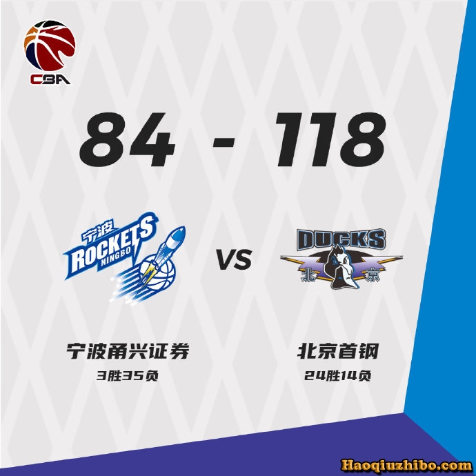 03月22日 CBA常规赛 宁波vs北京 全场录像