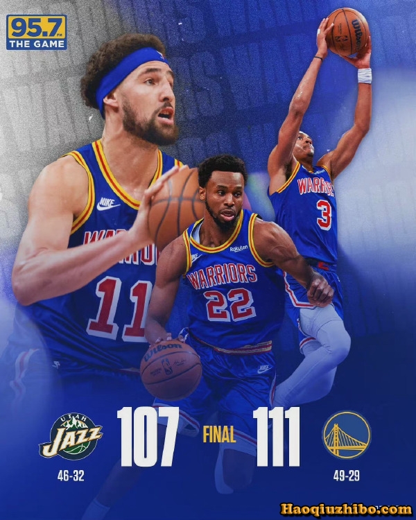 04月03日 NBA常规赛 爵士vs勇士 全场录像