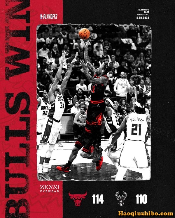 04月21日 NBA季后赛首轮G2 公牛vs雄鹿 全场录像