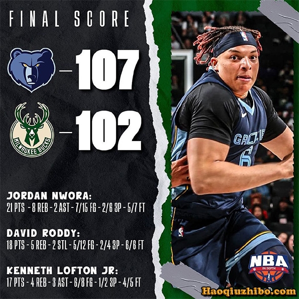 10月02日 NBA季前赛 灰熊vs雄鹿 全场录像