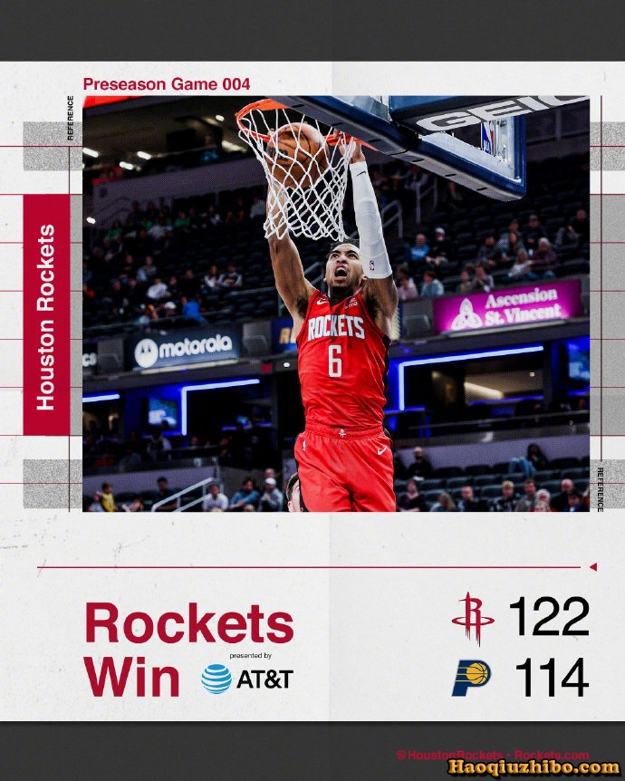 10月15日 NBA季前赛 火箭vs步行者 全场录像