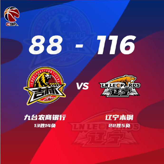 01月16日 CBA常规赛 吉林vs辽宁 全场录像