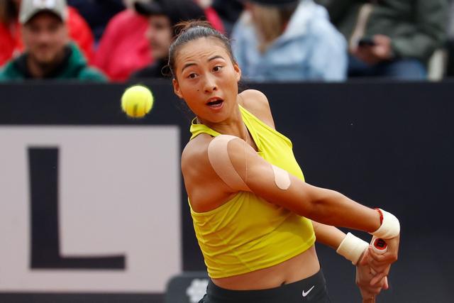 2023WTA1000罗马站女单1/8决赛 郑钦文vs王曦雨 全场录像