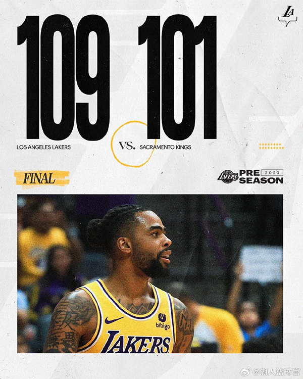 10月12日 NBA季前赛 国王vs湖人 全场录像