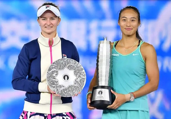 2023WTA500郑州站决赛 郑钦文vs克雷吉茨科娃 全场录像