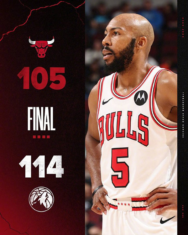 10月20日 NBA季前赛 森林狼vs公牛 全场录像
