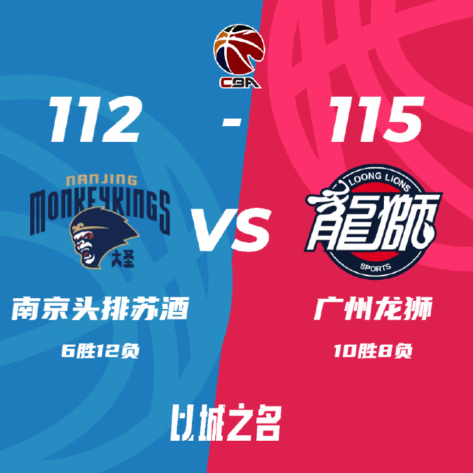 CBA录像回顾战况:广州15-112同曦 崔永熙29+9 陈盈骏24+9 林葳32+7+10