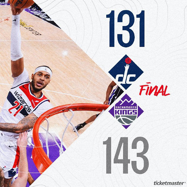 12月19日 NBA常规赛 奇才vs国王 全场录像