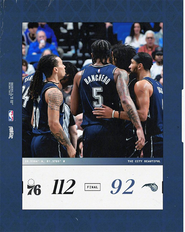 12月28日 NBA常规赛 76人vs魔术 全场录像