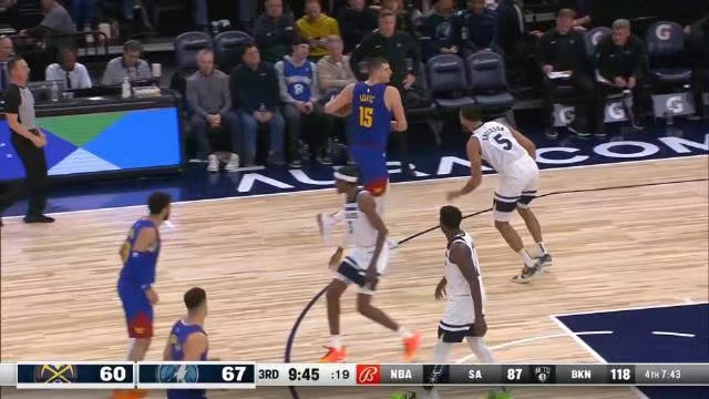2023.1.3NBA录像回放高清 掘金vs森林狼