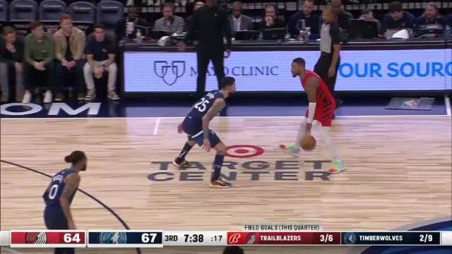 2023.1.5NBA录像回放高清 开拓者vs森林狼