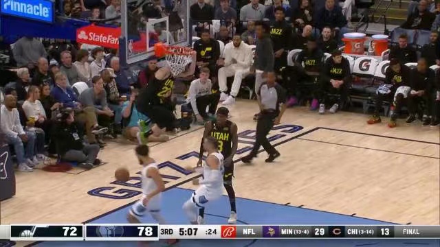 2023.1.9NBA录像回放高清 爵士vs灰熊