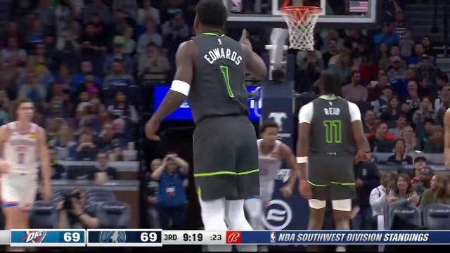 2022.12.4NBA录像高清回放 雷霆vs森林狼 免费更新