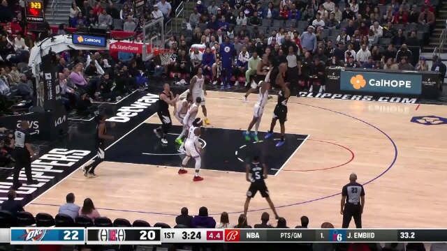 2023.3.24NBA录像回放 雷霆vs快船 免费更新